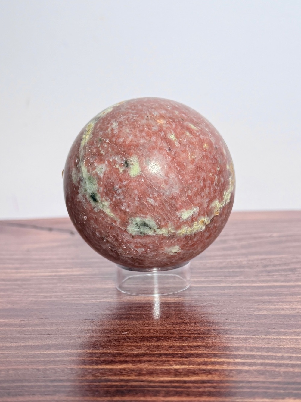 Peach Blossom Tourmaline Sphere – Large Soft Pink & Peach Tourmaline Orb – 70mm